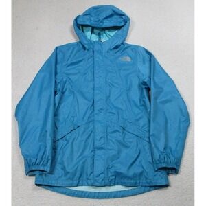 The North Face Jacket Girls Medium 10-12 Blue DryVent Hooded Rain Waterproof